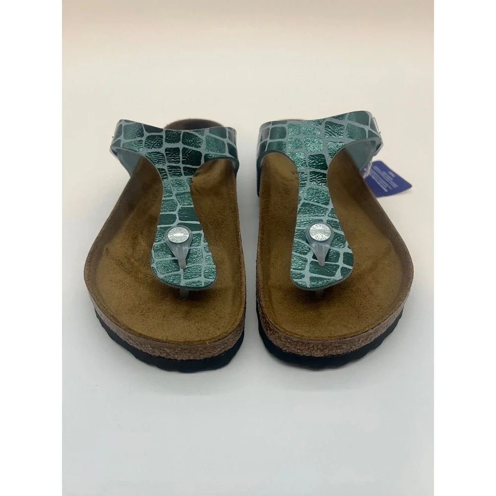 Birkenstock Gizeh Thong Sandals Green 
